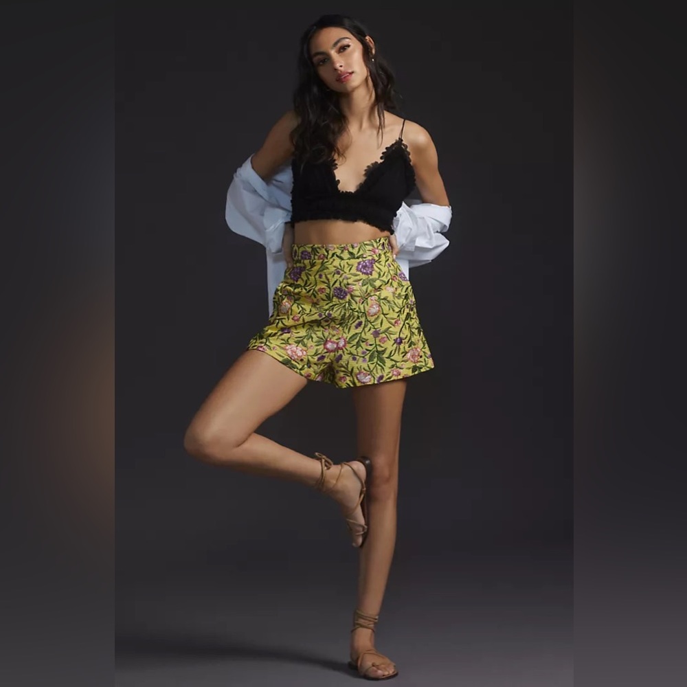 ANTHROPOLOGIE | La Fuori Embroidered Shorts
